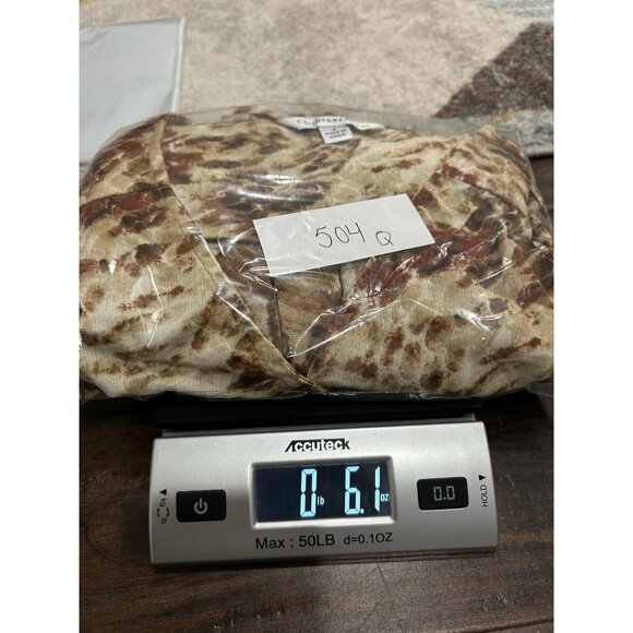 Counterparts Animal Print Wrap Style Blouse With 3/4 Sleeves Sz Small - Picture 11 of 11